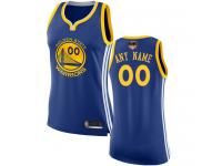 Royal Blue Basketball Women's Jersey Customized Golden State Warriors Icon Edition 2019 Basketball Finals Bound