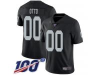 #00 Limited Jim Otto Black Football Home Men's Jersey Oakland Raiders Vapor Untouchable 100th Season