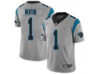 #1 Limited Cam Newton Silver Football Men's Jersey Carolina Panthers Inverted Legend