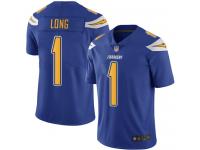 #1 Limited Ty Long Electric Blue Football Youth Jersey Los Angeles Chargers Rush Vapor Untouchable