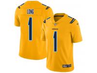 #1 Limited Ty Long Gold Football Youth Jersey Los Angeles Chargers Inverted Legend