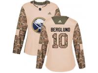 #10 Adidas Authentic Patrik Berglund Women's Camo NHL Jersey - Buffalo Sabres Veterans Day Practice