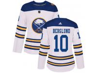 #10 Adidas Authentic Patrik Berglund Women's White NHL Jersey - Buffalo Sabres 2018 Winter Classic