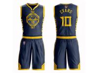 #10  Jacob Evans Navy Blue Basketball Men's Golden State Warriors Suit City Edition 2019 Basketball Finals Bound