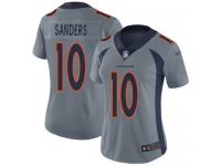 #10 Limited Emmanuel Sanders Silver Football Women's Jersey Denver Broncos Inverted Legend