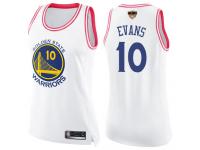 #10 Swingman Jacob Evans White Pink Basketball Women's Jersey Golden State Warriors Fashion 2019 Basketball Finals Bound