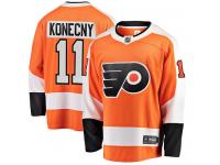 #11 Breakaway Travis Konecny Orange NHL Home Men's Jersey Philadelphia Flyers