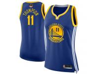 #11  Klay Thompson Royal Blue Basketball Women's Jersey Golden State Warriors Icon Edition 2019 Basketball Finals Bound