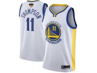 #11  Klay Thompson White Basketball Youth Jersey Golden State Warriors Association Edition 2019 Basketball Finals Bound