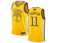 #11  Klay Thompson Yellow Basketball Youth Jersey Golden State Warriors Earned Edition 2019 Basketball Finals Bound