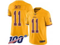 #11 Limited Alex Smith Gold Football Men's Jersey Washington Redskins Rush Vapor Untouchable 100th Season