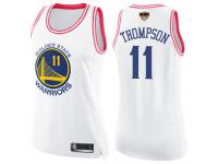 #11 Swingman Klay Thompson White Pink Basketball Women's Jersey Golden State Warriors Fashion 2019 Basketball Finals Bound