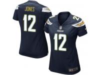 #12 Jacoby Jones San Diego Chargers Home Jersey _ Nike Women's Navy Blue NFL Game