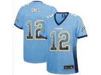 #12 Jacoby Jones San Diego Chargers Jersey _ Nike Women's Electric Blue Drift Fashion NFL Game