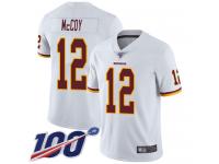 #12 Limited Colt McCoy White Football Road Men's Jersey Washington Redskins Vapor Untouchable 100th Season