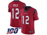 #12 Limited Kenny Stills Red Football Alternate Men's Jersey Houston Texans Vapor Untouchable 100th Season