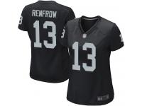 #13 Game Hunter Renfrow Black Football Home Women's Jersey Oakland Raiders