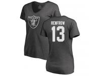 #13 Hunter Renfrow Ash Football One Color Women's Oakland Raiders T-Shirt