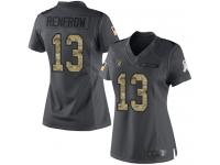 #13 Limited Hunter Renfrow Black Football Women's Jersey Oakland Raiders 2016 Salute to Service