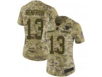 #13 Limited Hunter Renfrow Camo Football Women's Jersey Oakland Raiders 2018 Salute to Service