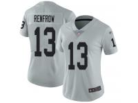 #13 Limited Hunter Renfrow Silver Football Women's Jersey Oakland Raiders Inverted Legend