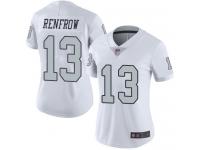 #13 Limited Hunter Renfrow White Football Women's Jersey Oakland Raiders Rush Vapor Untouchable