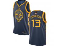 #13  Wilt Chamberlain Navy Blue Basketball Women's Jersey Golden State Warriors City Edition 2019 Basketball Finals Bound