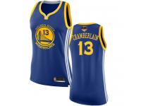 #13  Wilt Chamberlain Royal Blue Basketball Women's Jersey Golden State Warriors Icon Edition 2019 Basketball Finals Bound