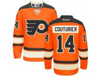 #14 Authentic Sean Couturier Orange Reebok NHL New Third Men's Jersey Philadelphia Flyers