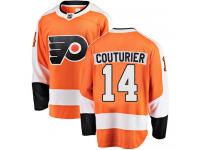 #14 Breakaway Sean Couturier Orange NHL Home Men's Jersey Philadelphia Flyers