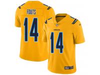 #14 Limited Dan Fouts Gold Football Youth Jersey Los Angeles Chargers Inverted Legend