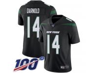 #14 Limited Sam Darnold Black Football Alternate Men's Jersey New York Jets Vapor Untouchable 100th Season