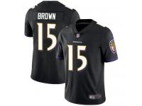 #15 Baltimore Ravens Marquise Brown Limited Men's Alternate Black Jersey Football Vapor Untouchable