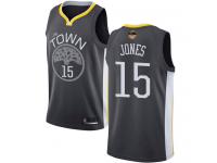 #15  Damian Jones Black Basketball Men's Jersey Golden State Warriors Statement Edition 2019 Basketball Finals Bound