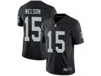 #15 Elite J. J. Nelson Black Football Home Youth Jersey Oakland Raiders Vapor Untouchable