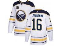 #16 Adidas Authentic Pat Lafontaine Youth White NHL Jersey - Away Buffalo Sabres