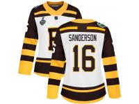 #16 Authentic Derek Sanderson White Hockey Women's Jersey Boston Bruins Winter Classic 2019 Stanley Cup Final Bound