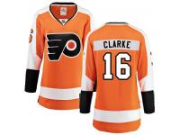 #16 Breakaway Bobby Clarke Orange NHL Home Women's Jersey Philadelphia Flyers