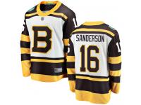 #16 Breakaway Derek Sanderson White Hockey Men's Jersey Boston Bruins 2019 Winter Classic