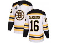 #16 Derek Sanderson White Hockey Away Men's Jersey Boston Bruins 2019 Stanley Cup Final Bound