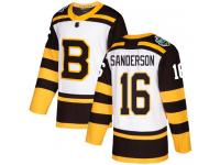 #16 Derek Sanderson White Hockey Men's Jersey Boston Bruins 2019 Winter Classic