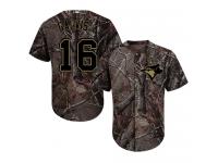 #16 Freddy Galvis Camo Baseball Youth Jersey Toronto Blue Jays Realtree Collection Flex Base