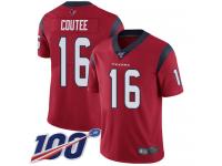 #16 Limited Keke Coutee Red Football Alternate Men's Jersey Houston Texans Vapor Untouchable 100th Season
