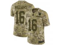 #16 Limited Tyrell Williams Camo Football Men's Jersey Oakland Raiders 2018 Salute to Service