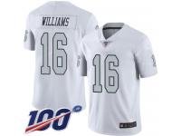 #16 Limited Tyrell Williams White Football Youth Jersey Oakland Raiders Rush Vapor Untouchable 100th Season