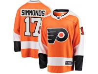 #17 Breakaway Wayne Simmonds Orange NHL Home Men's Jersey Philadelphia Flyers