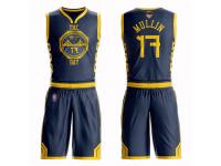 #17  Chris Mullin Navy Blue Basketball Men's Golden State Warriors Suit City Edition 2019 Basketball Finals Bound