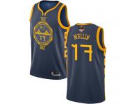 #17  Chris Mullin Navy Blue Basketball Men's Jersey Golden State Warriors City Edition 2019 Basketball Finals Bound