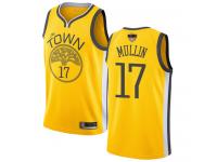 #17  Chris Mullin Yellow Basketball Men's Jersey Golden State Warriors Earned Edition 2019 Basketball Finals Bound