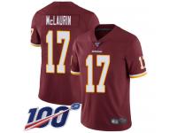#17 Limited Terry McLaurin Burgundy Red Football Home Youth Jersey Washington Redskins Vapor Untouchable 100th Season
